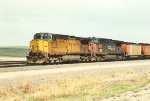 Tied down loaded coal train
